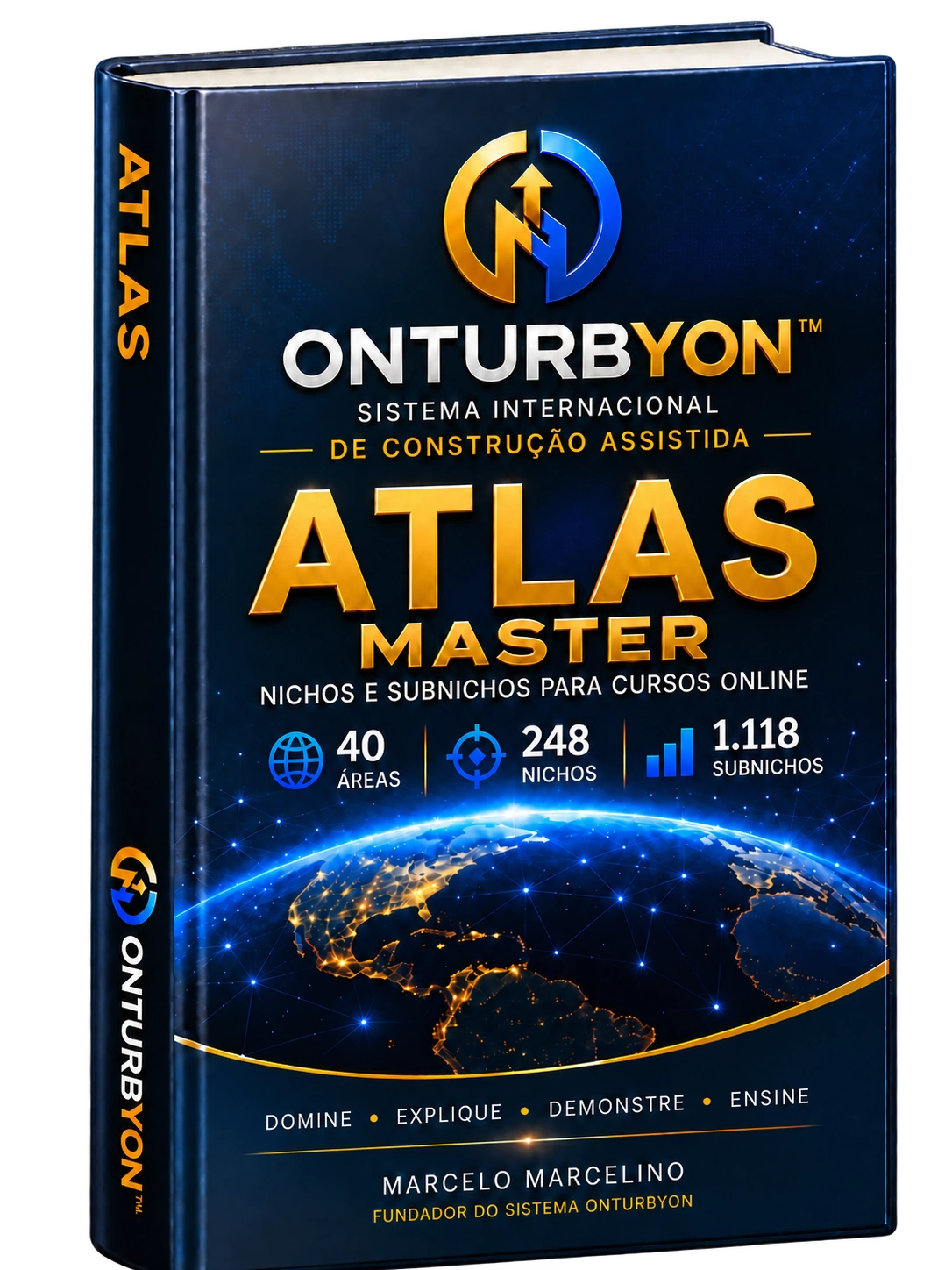 Capa do Atlas ONTURBYON, de Marcelo Marcelino — 40 áreas, 248 nichos e 1.118 subnichos